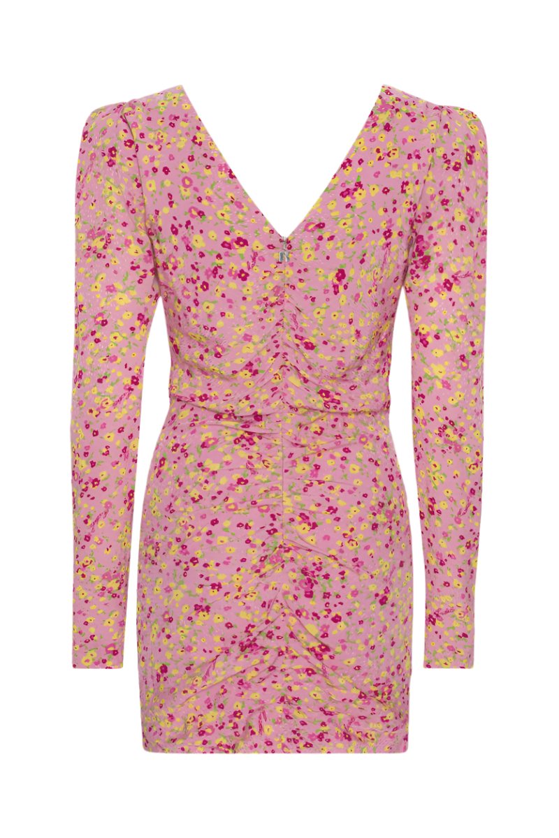 Jacquard V-Neck Mini Dress