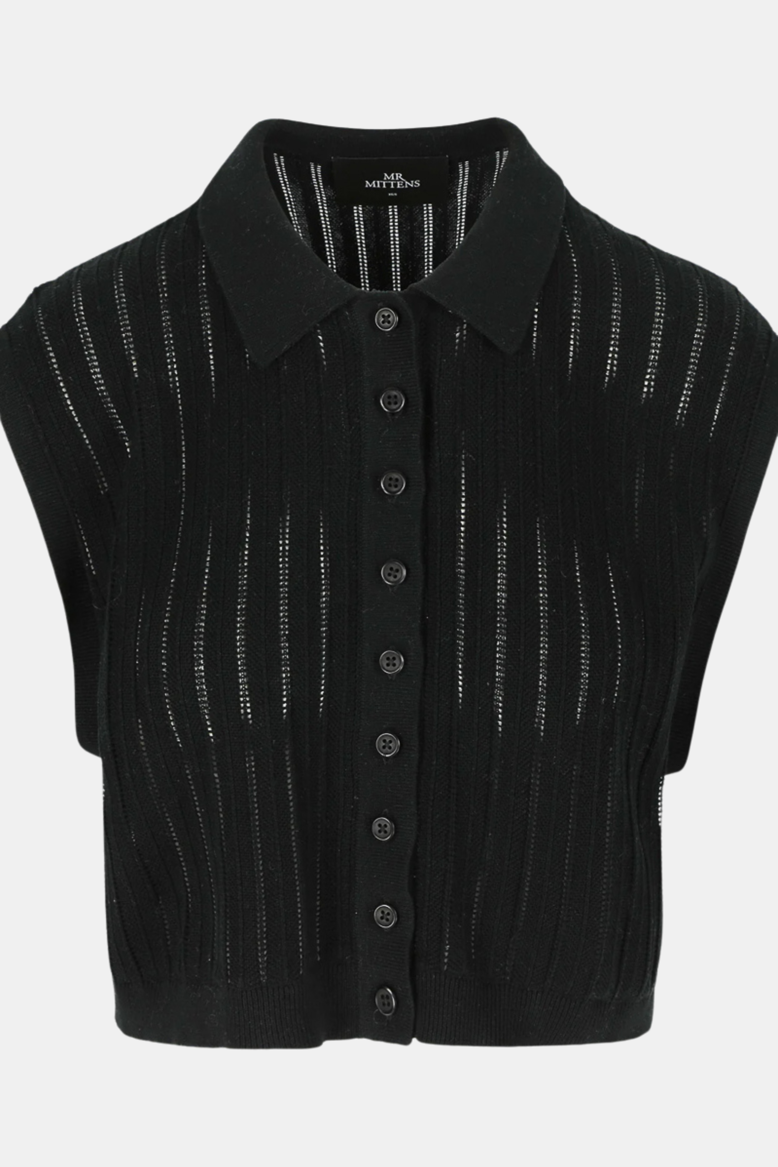 Theo Lace Knit Polo Top