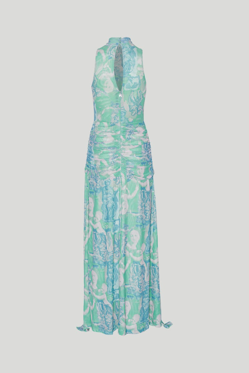 Printed Maxi Frill Dress