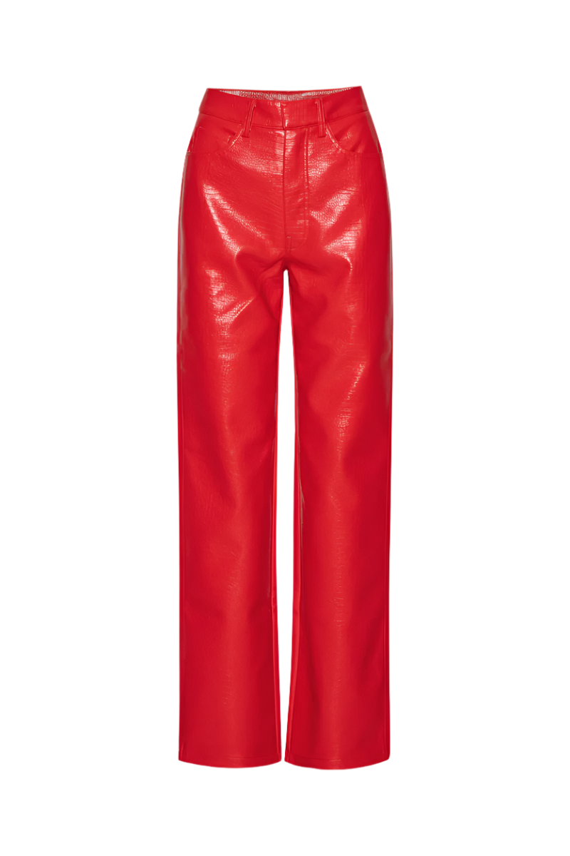 Textured Straight Pants