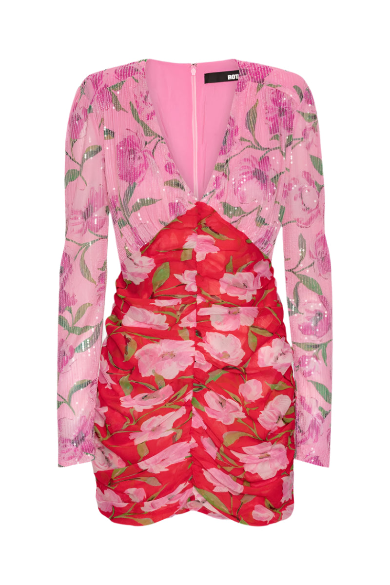Printed Mini Long sleeve Dress