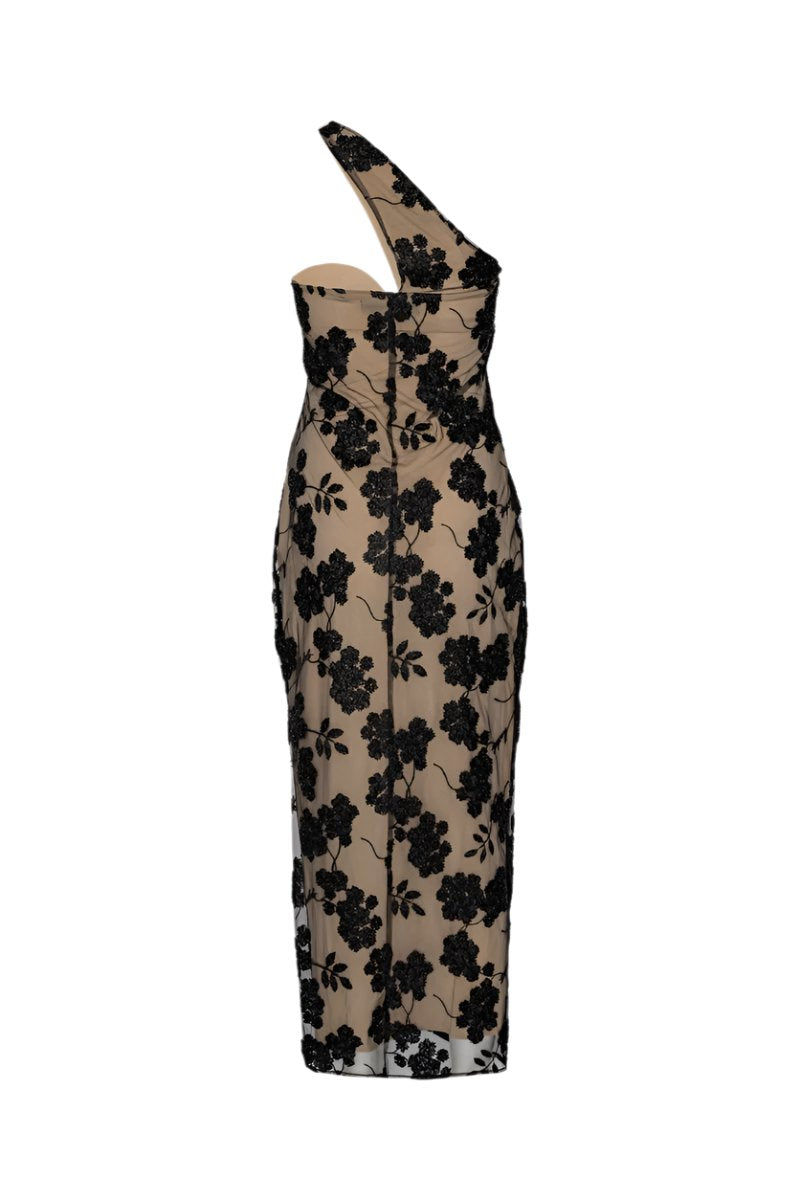 Flower Beads Midi Dress