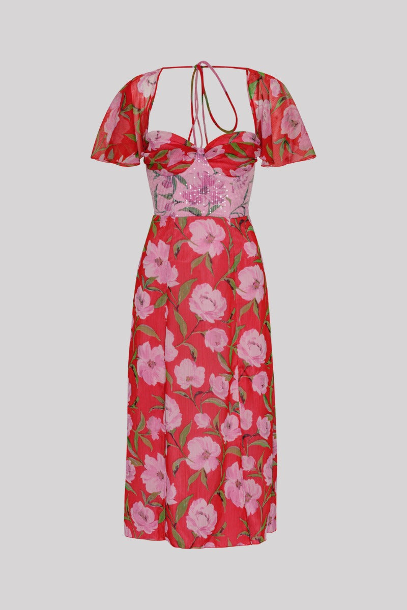 Printed Midi Dress