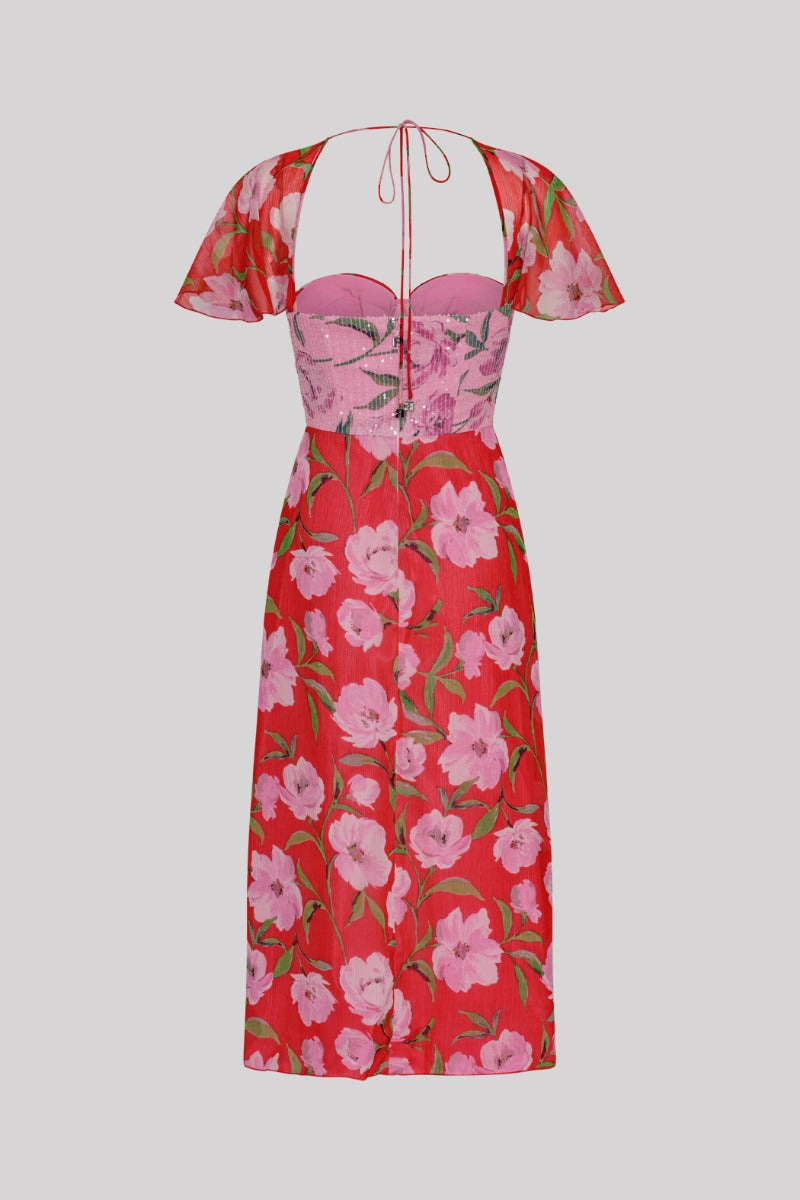 Printed Midi Dress