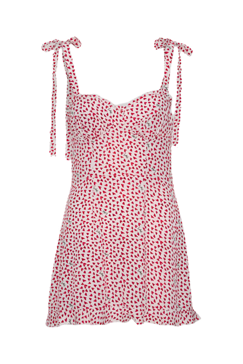 Printed Ruffle Mini Dress