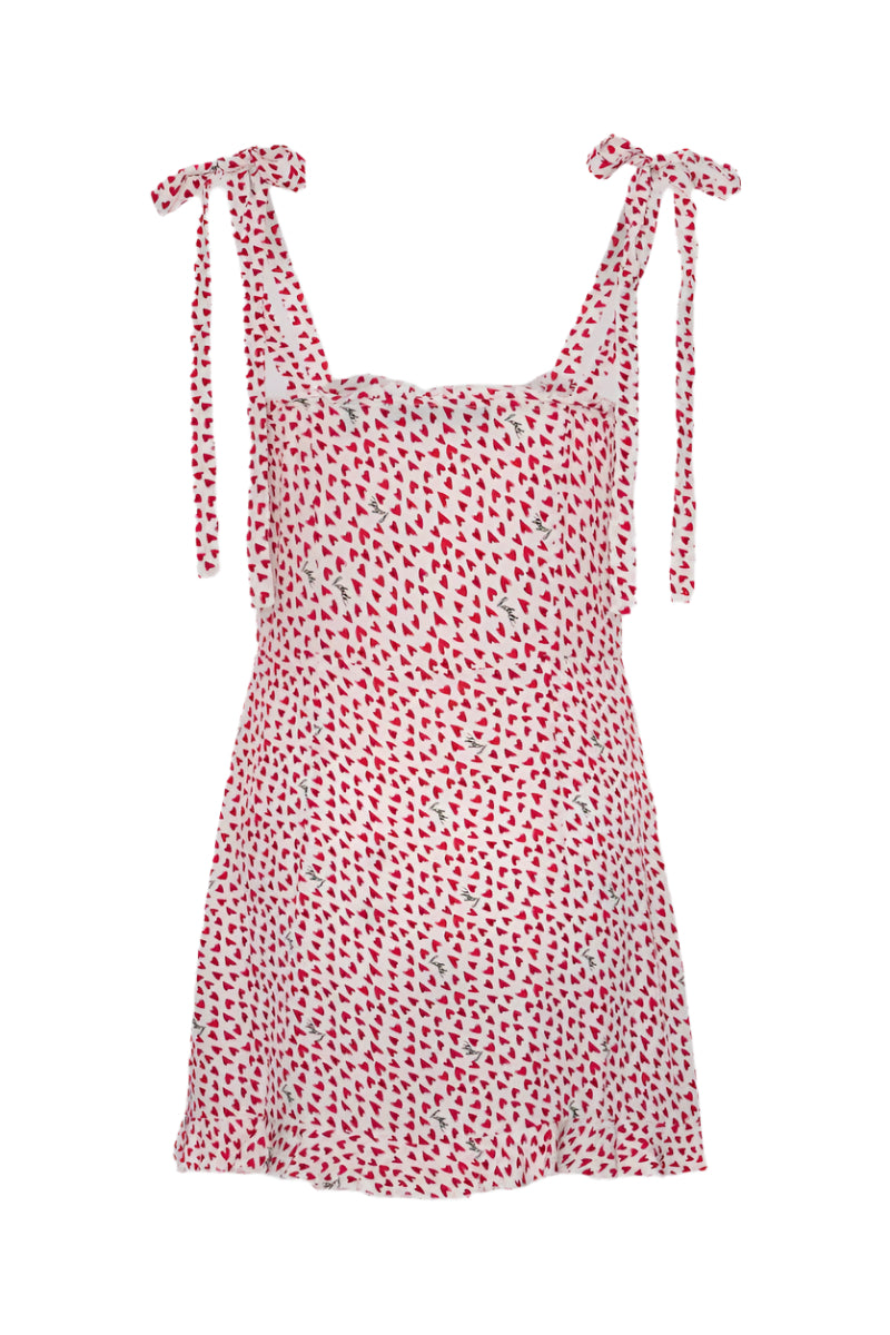 Printed Ruffle Mini Dress