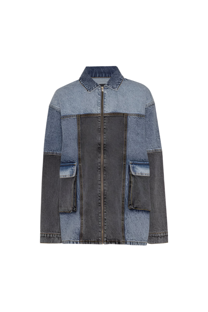 Oversized Patchwork Jacket