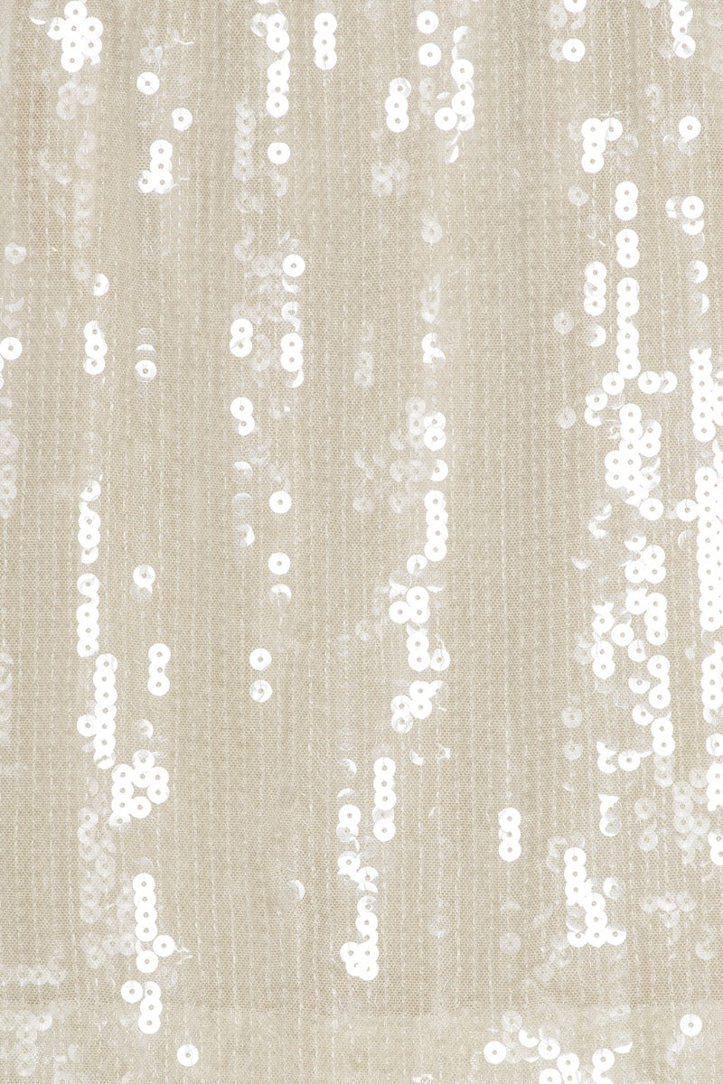 Sequin Mini Skirt Egret