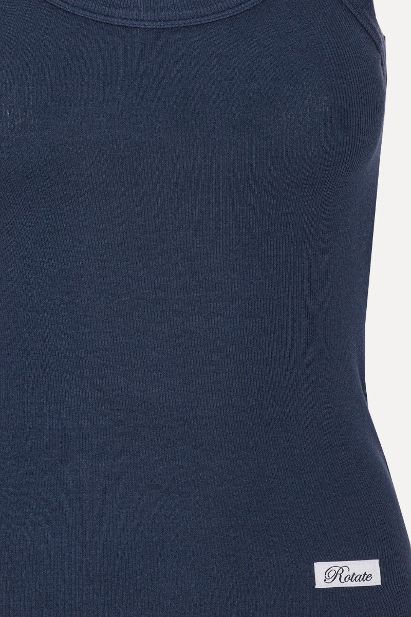 Rib Tank Top Navy