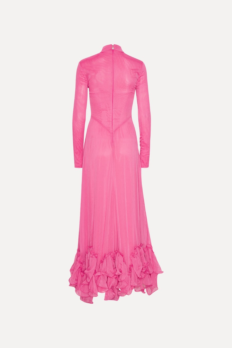 Chiffon Maxi Ruffle Dress