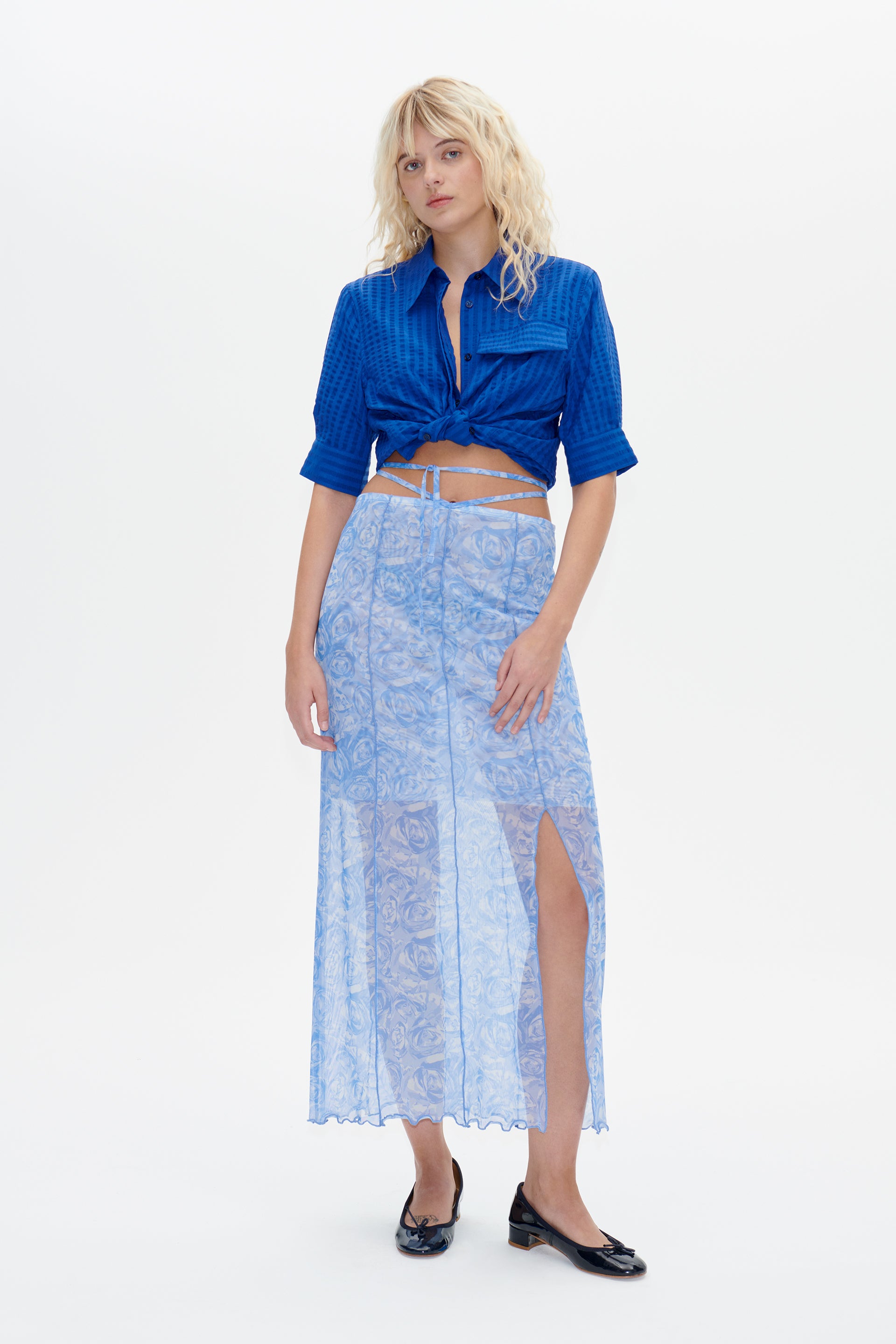 Jessy Mesh Midi Skirt