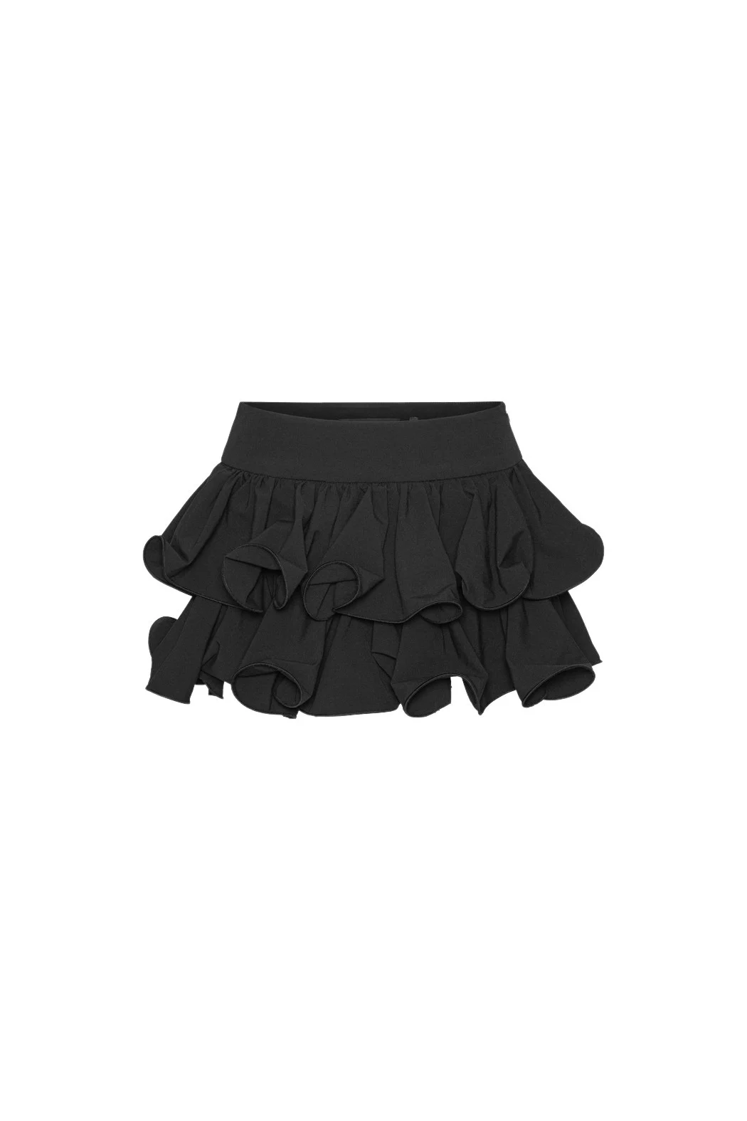 Wide Ruffle Mini Skirt