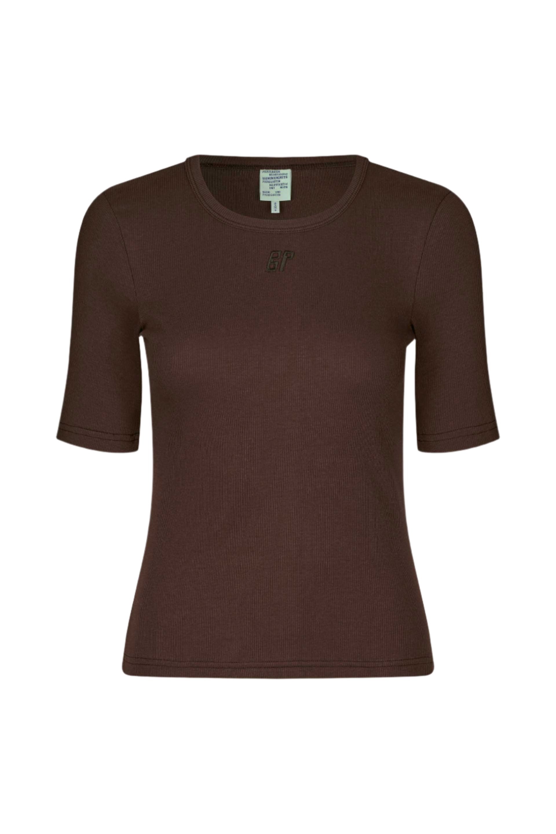 Jealice Ribbed T-Shirt Deep Mahogany