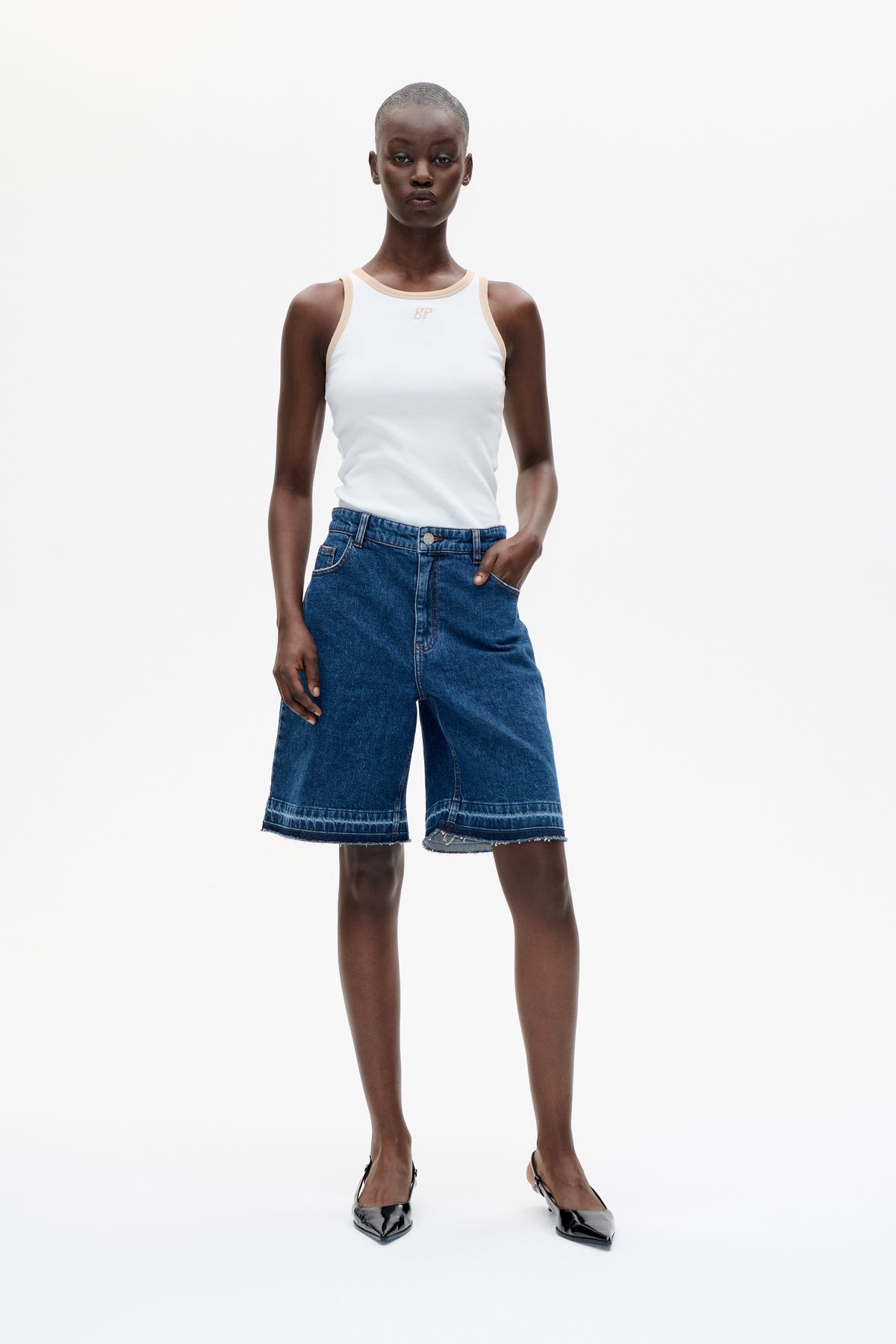Joly Ribbed Racerback Top Neutral