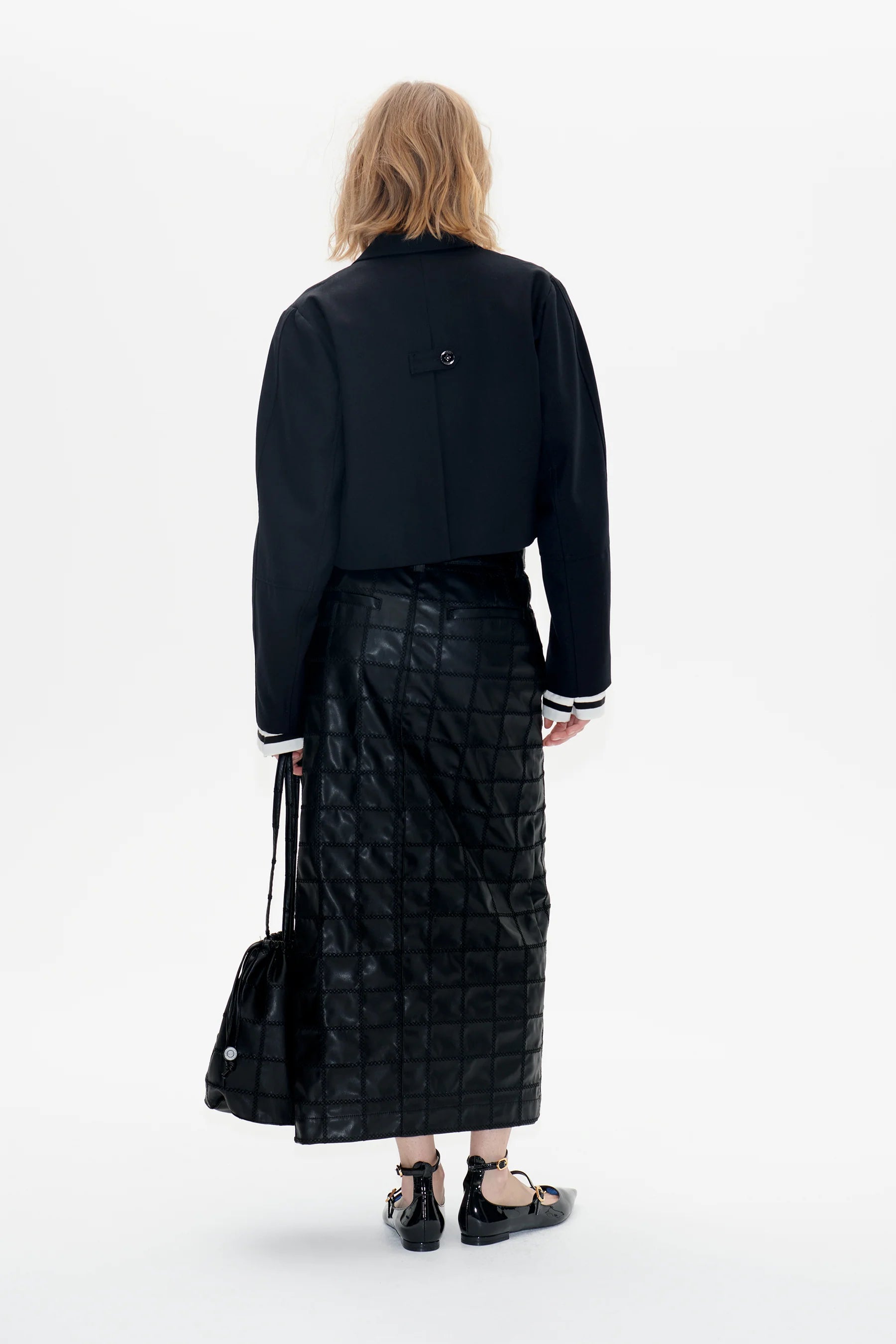 Sascha Faux Leather Midi Skirt