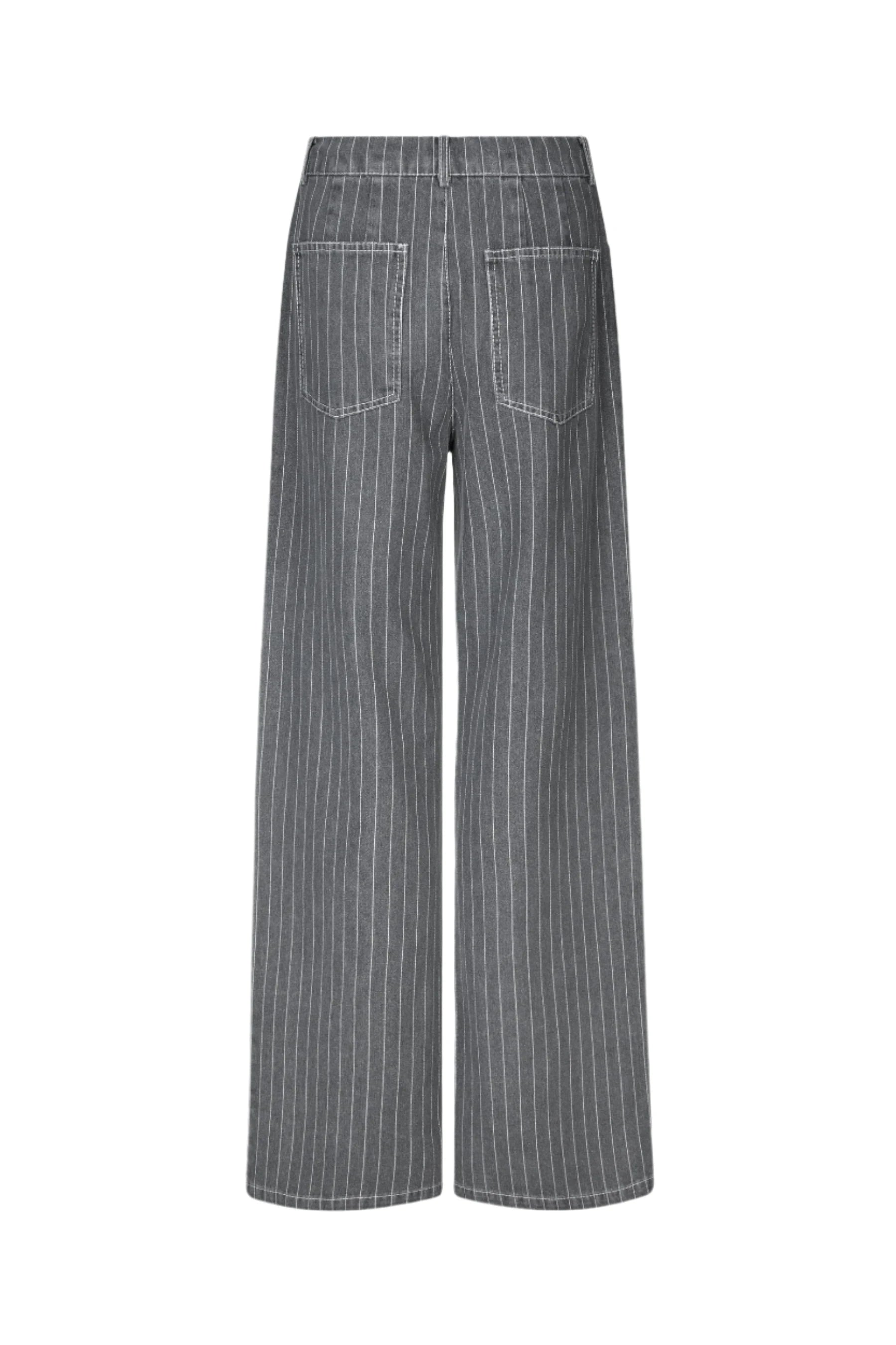 Nanny Striped Denim Pants Grey