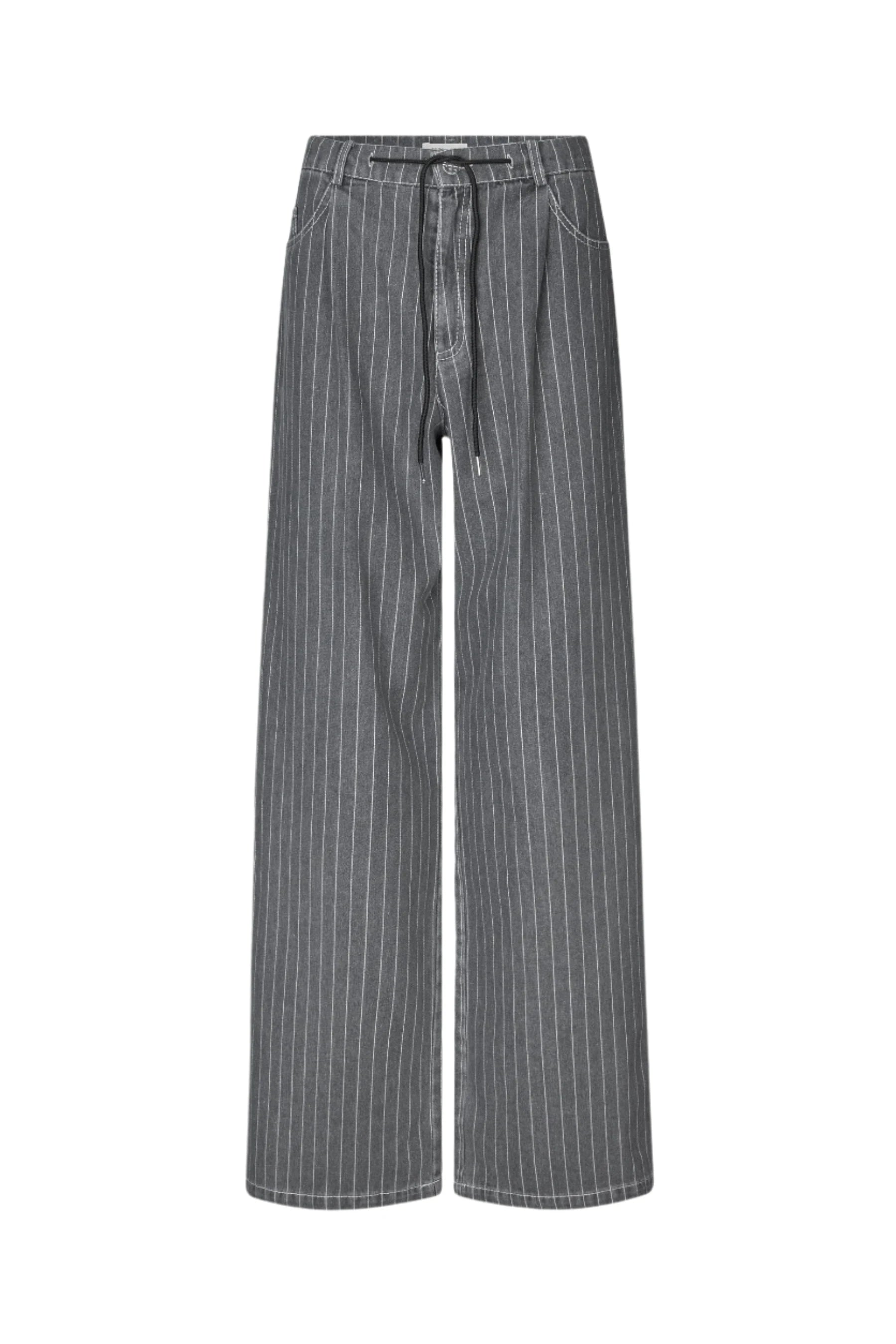 Nanny Striped Denim Pants Grey