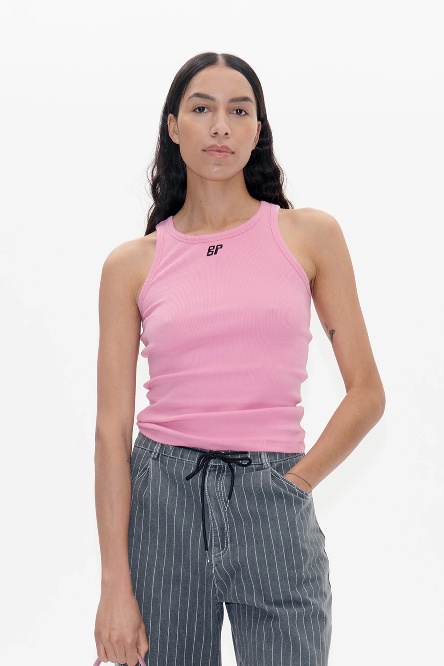Joly Ribbed Racerback Top Pink