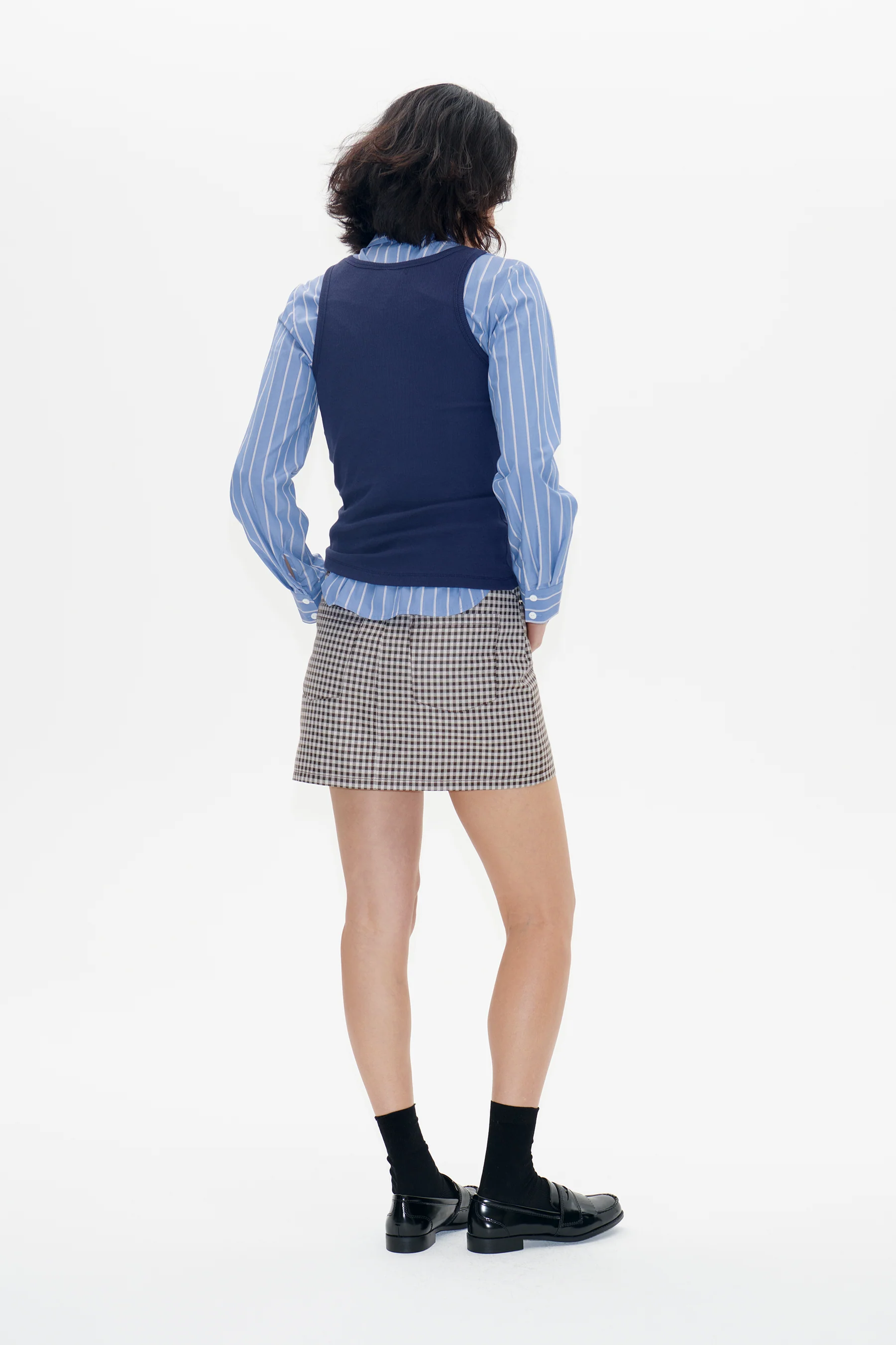 Joly Ribbed Racerback Top Navy