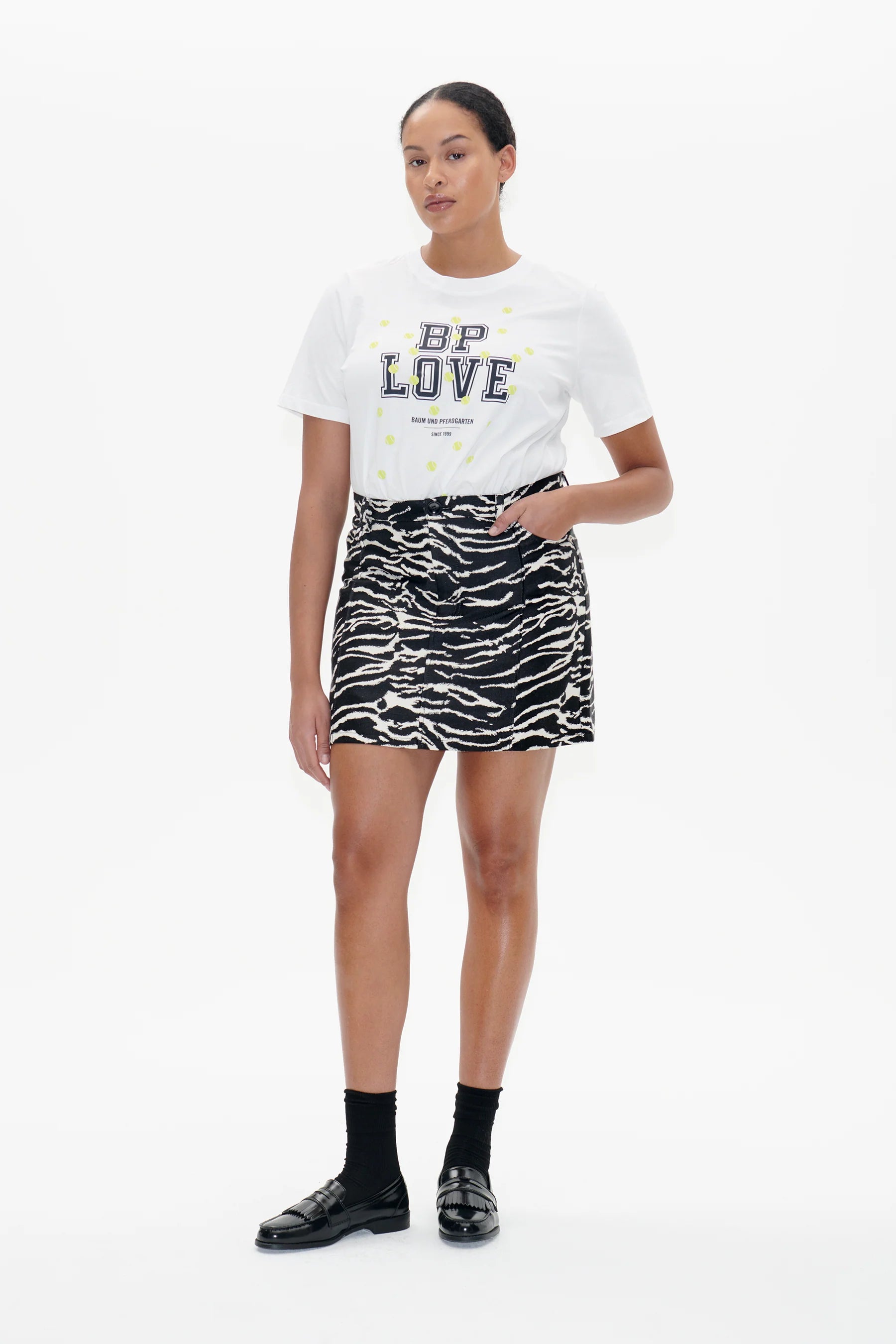 Silie Zebra Mini Skirt
