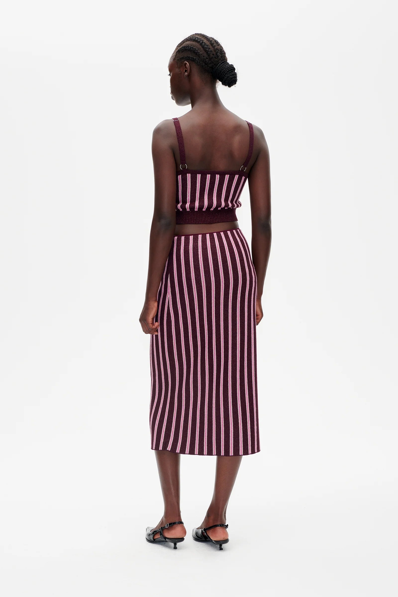 Cilia Lurex Stripe Skirt