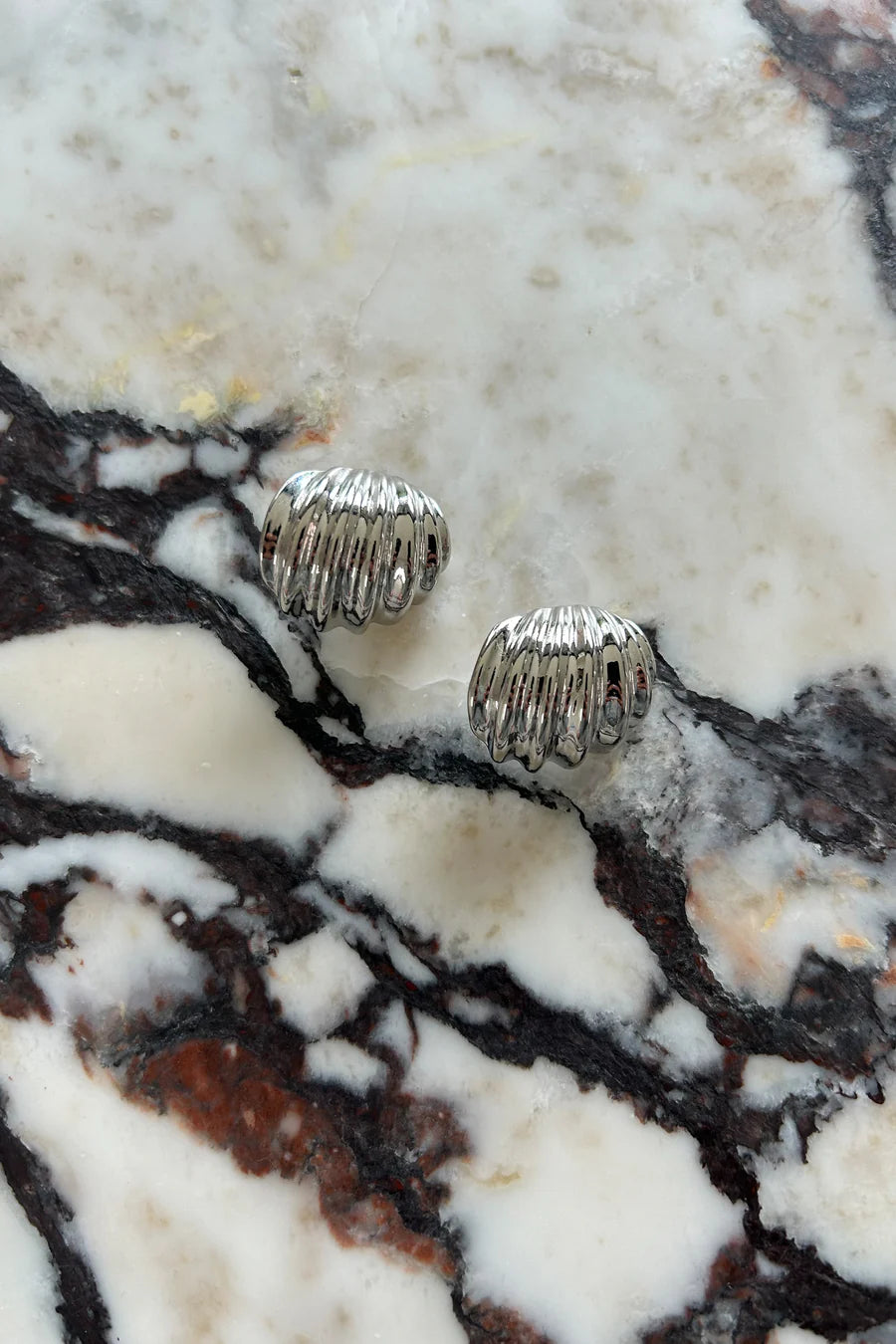 Shield Earrings Silver
