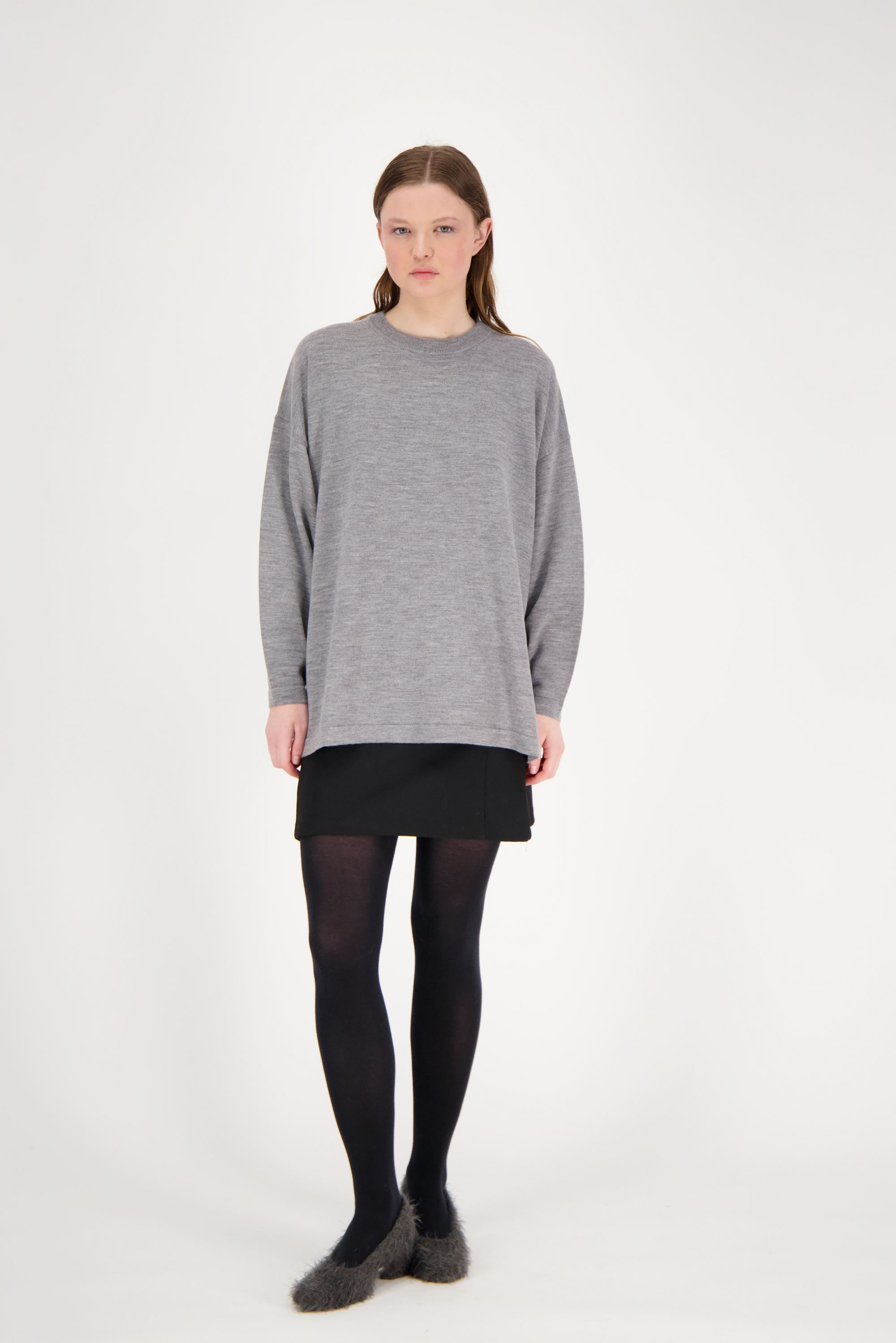 Steph Maxi T-Shirt Grey Melange