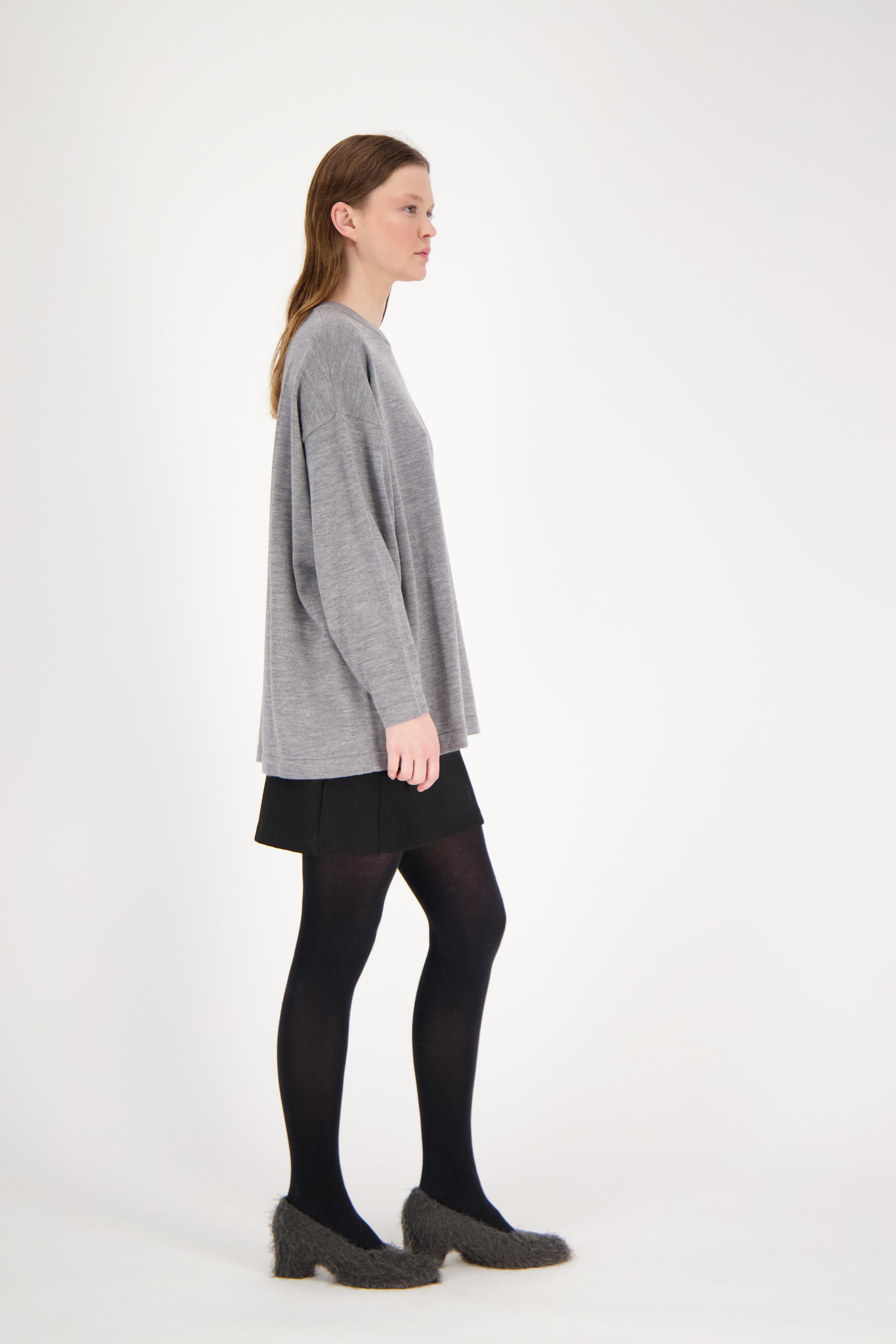 Steph Maxi T-Shirt Grey Melange