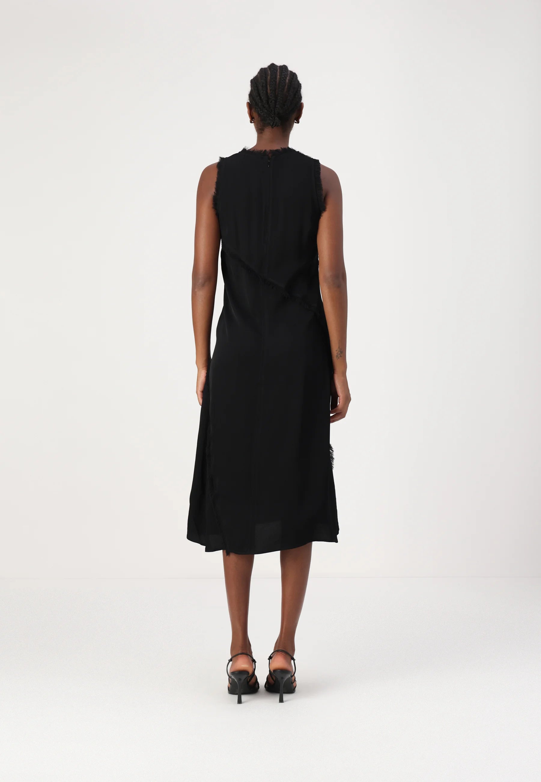 Rose Matte Crepe Midi Dress