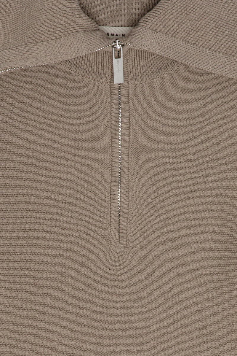 Zipped Collar Knit