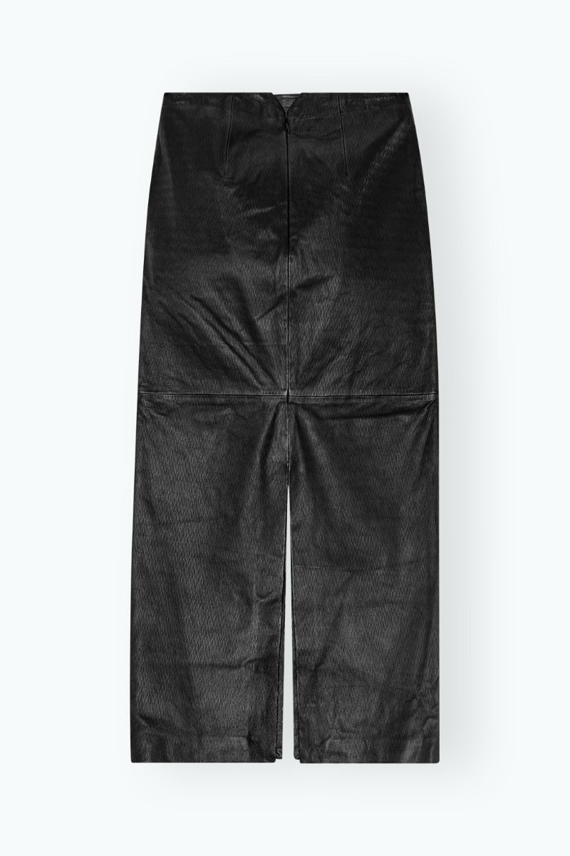 Midi Leather Skirt