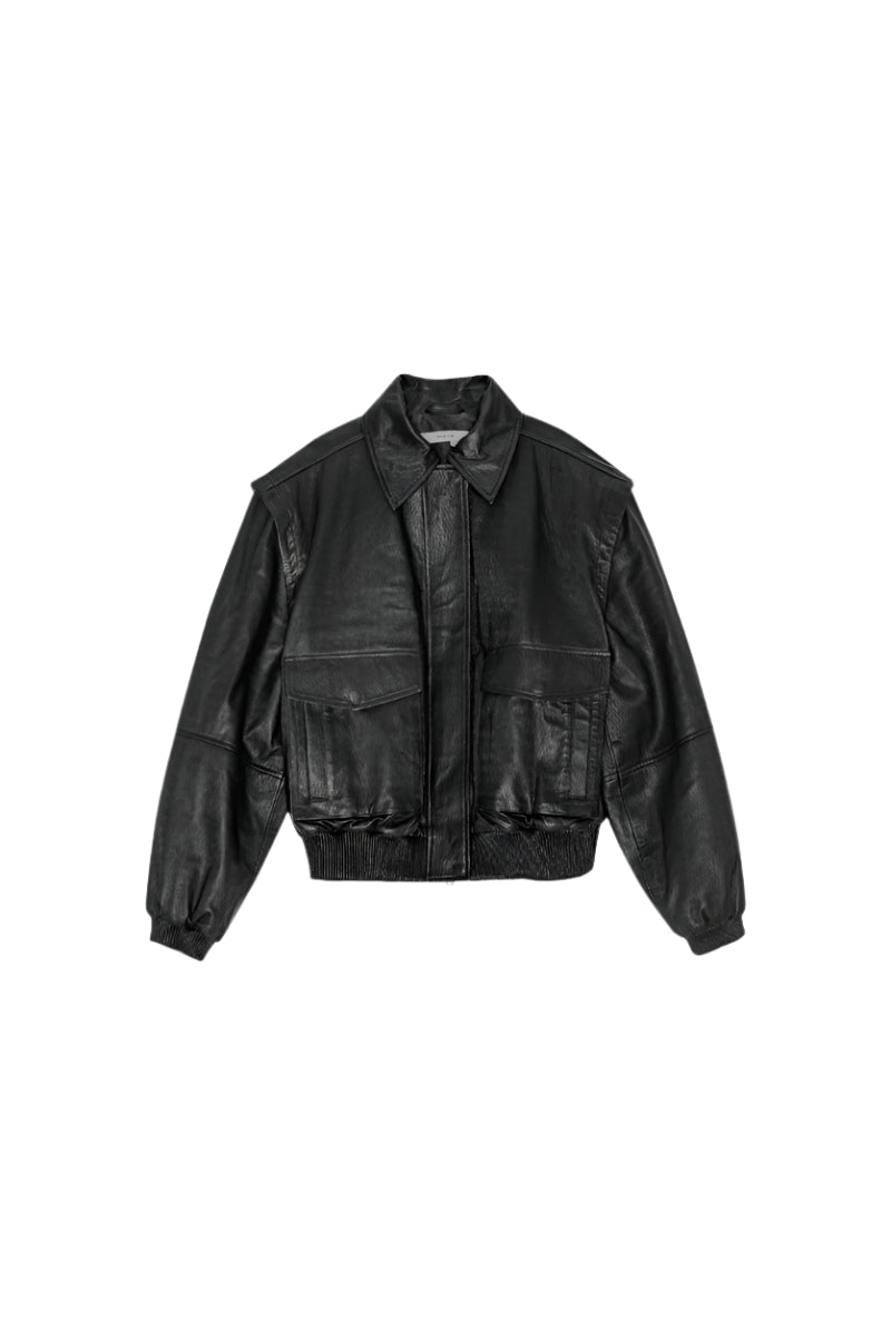 Leather Bomber Jacket