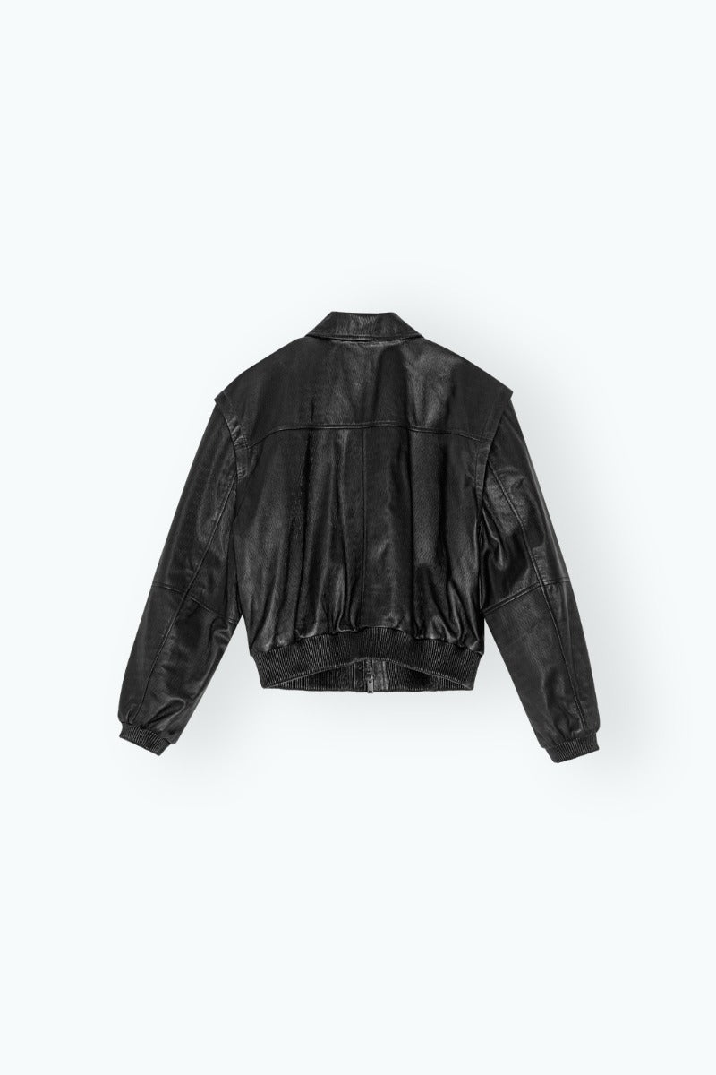 Leather Bomber Jacket