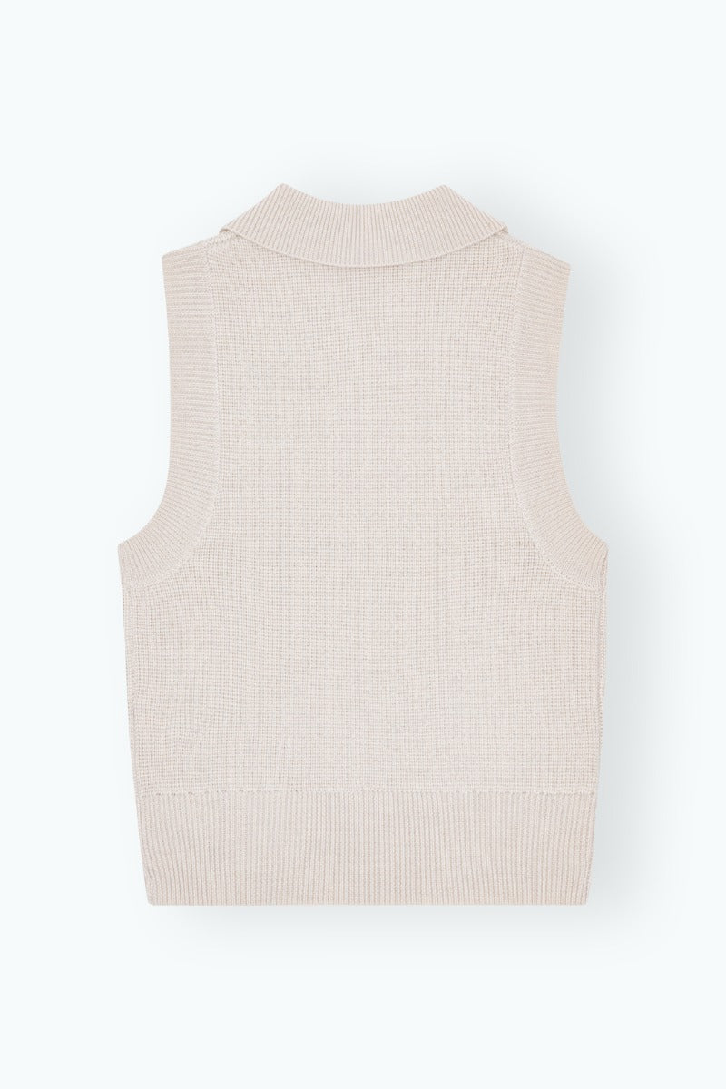 Knitted Merino Polo Top