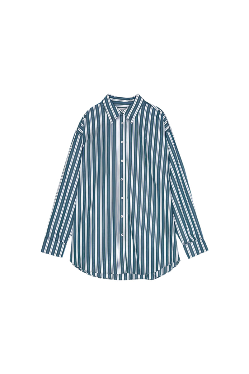 Oversized Striped Cotton Shirt