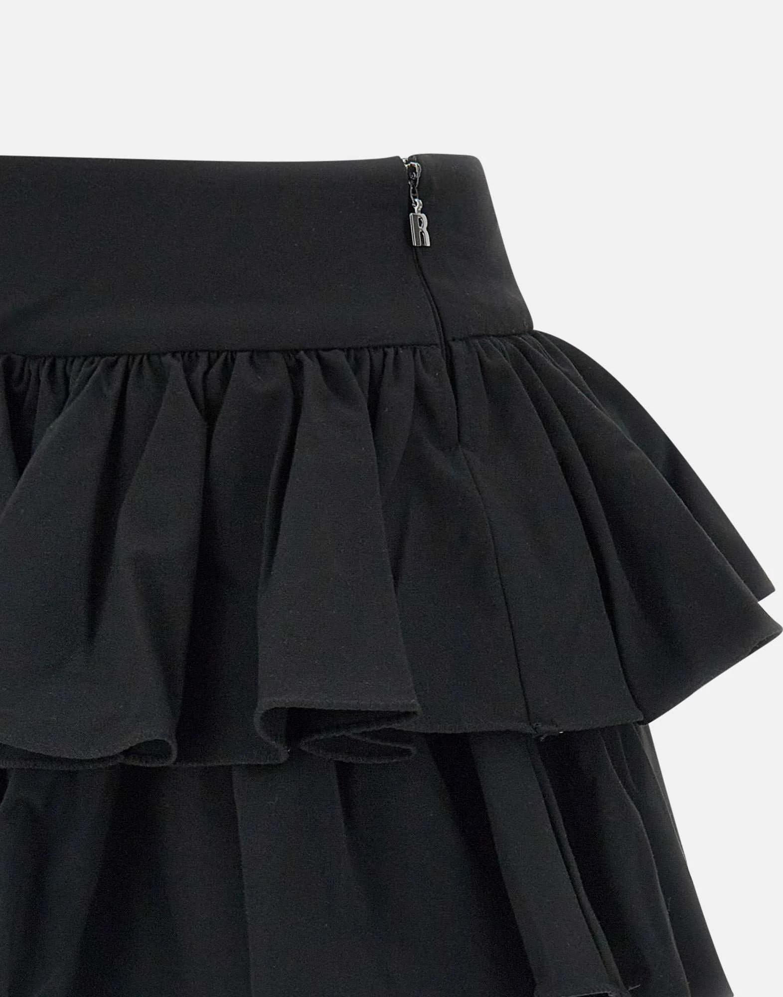 Wide Ruffle Mini Skirt