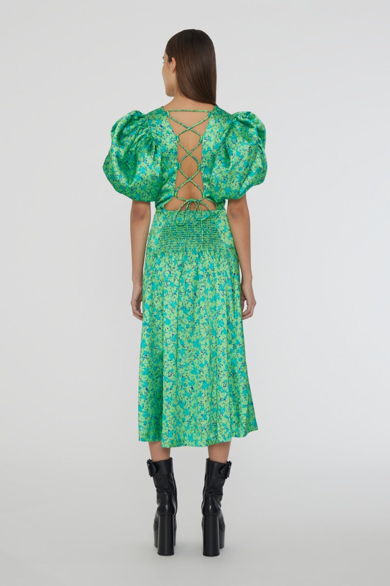 Midi Puff Sleeve Dress