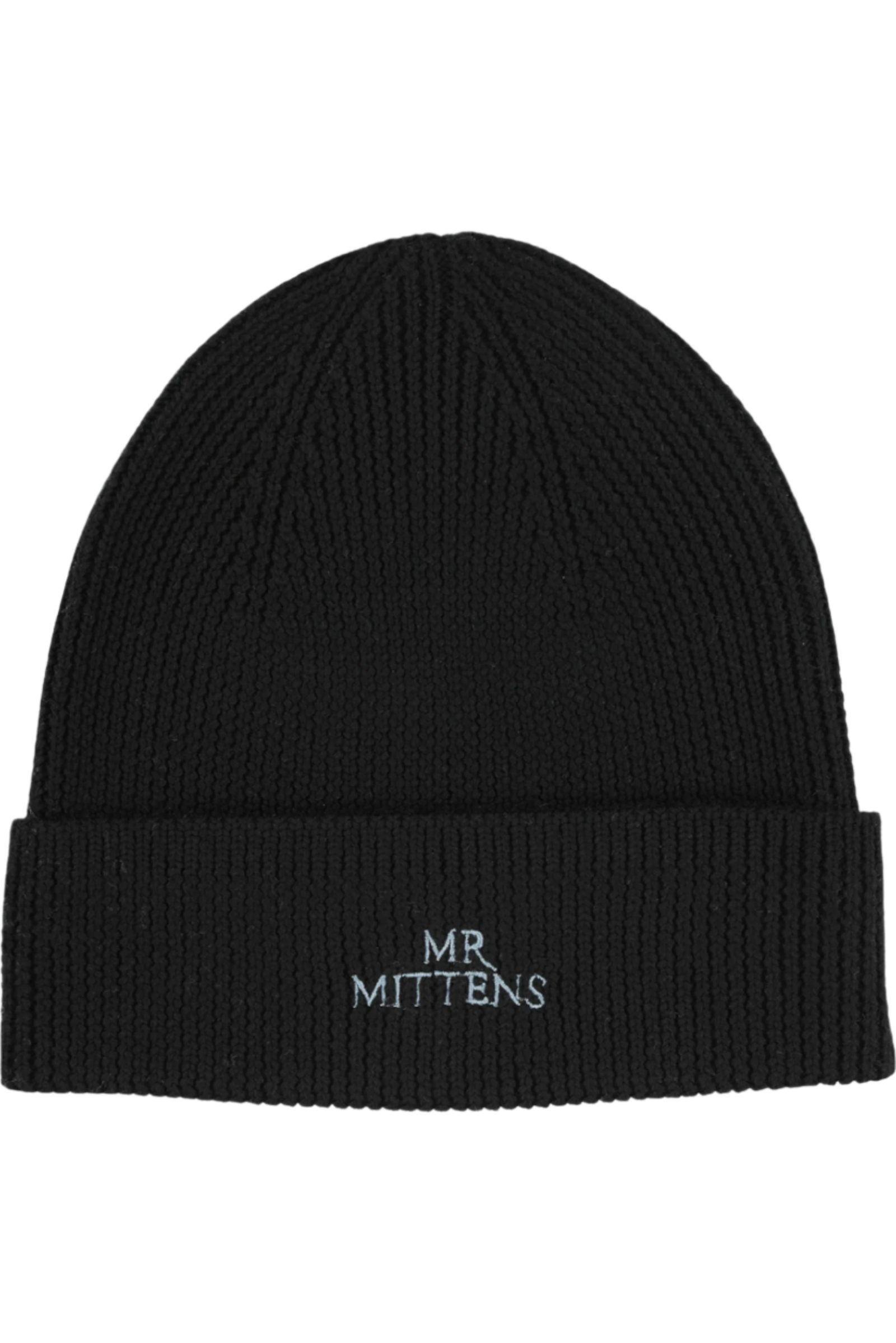 Black Merino Logo Beanie