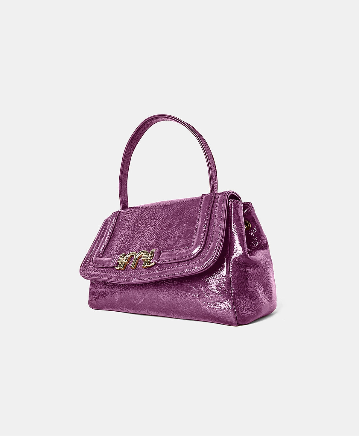 Petit Flore Bag in Naplak Leather in Blueberry