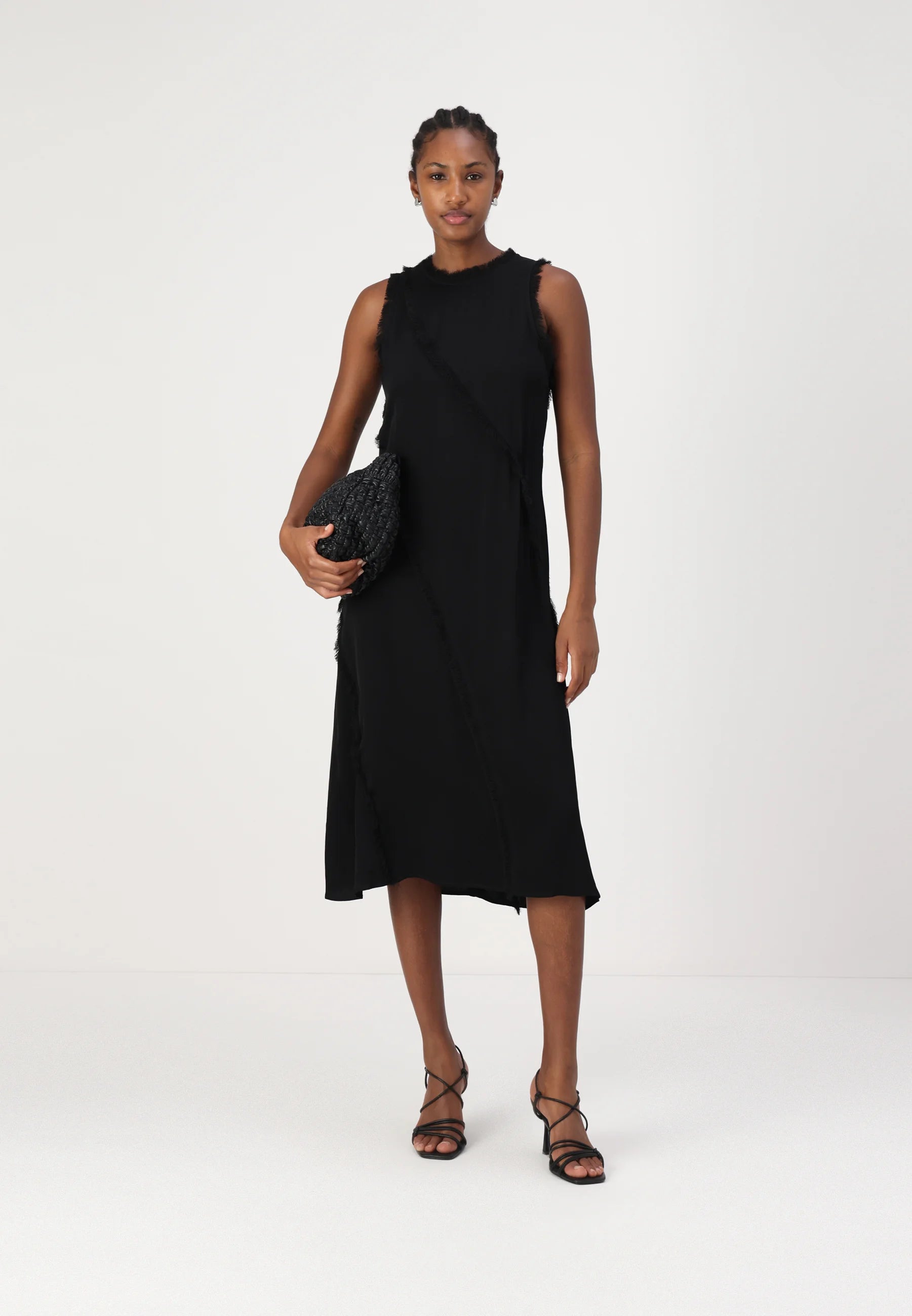 Rose Matte Crepe Midi Dress