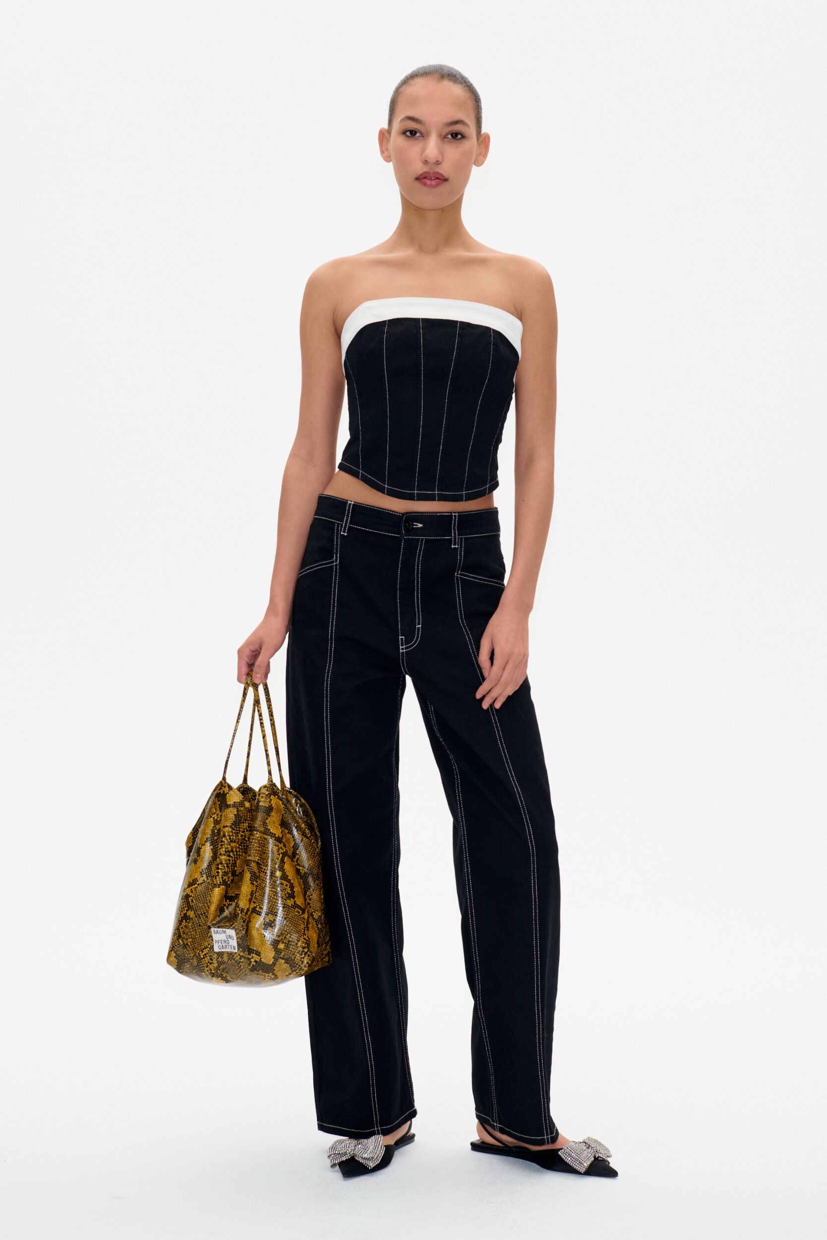 Nara Straight Fit Cropped Trousers