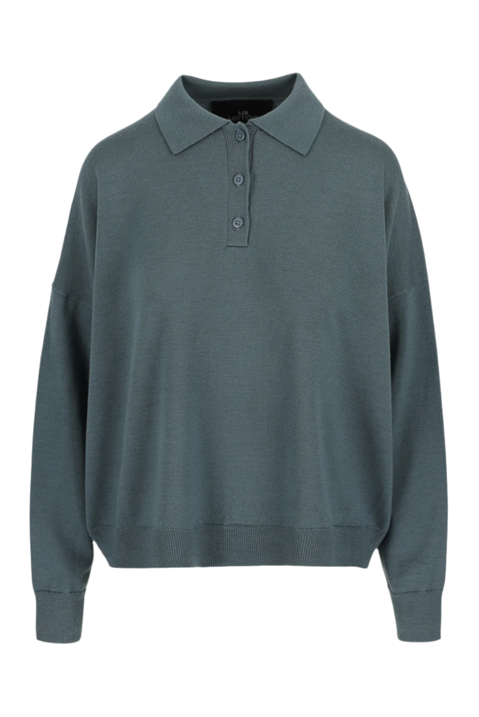 Buttoned Merino Polo