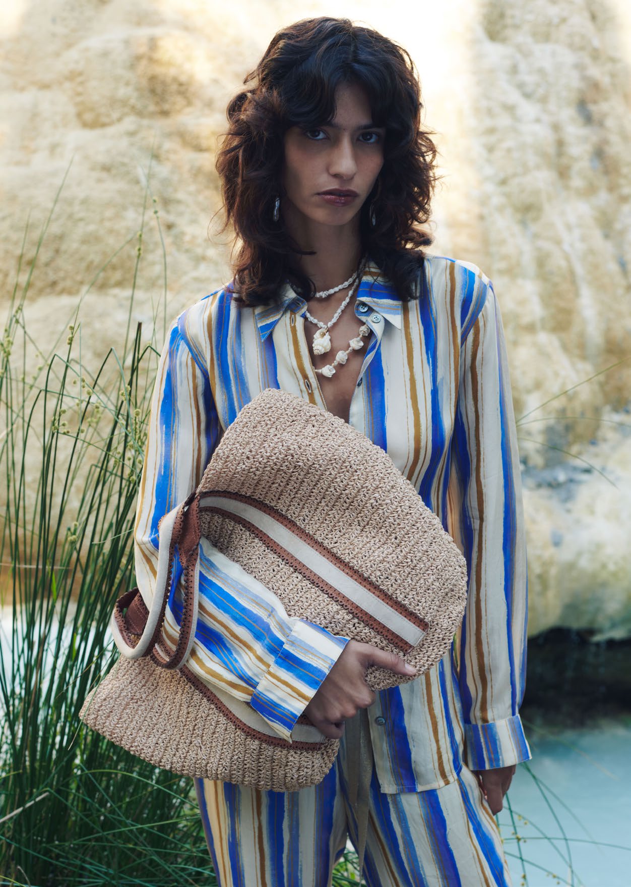 Clethra Silk Striped Shirt
