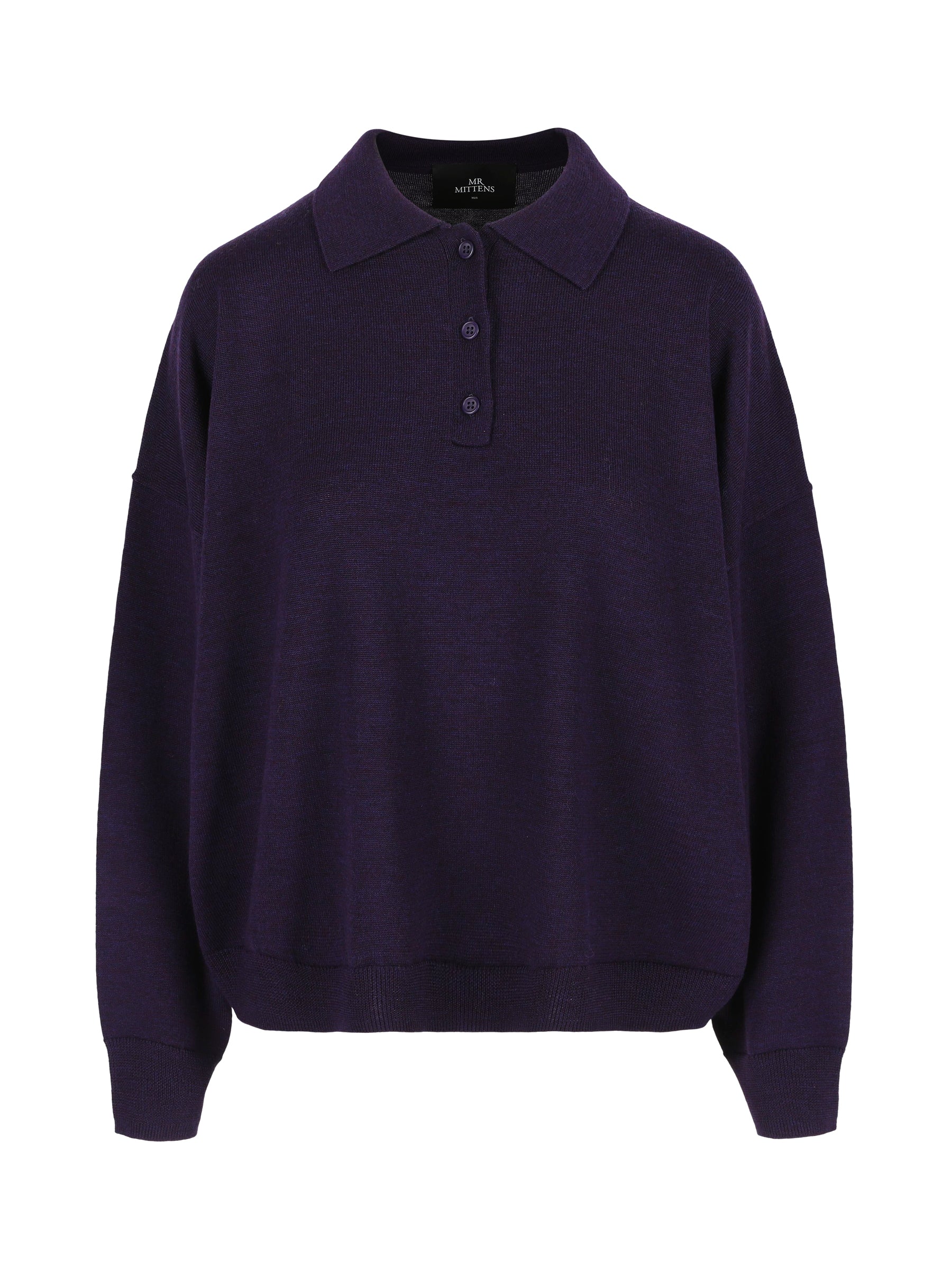Vitta Buttoned Polo Dark Plum