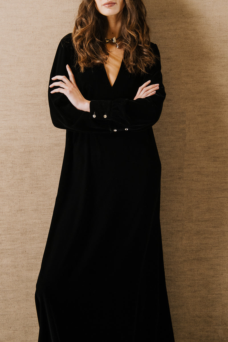New Zavina Velvet Full Length Dress