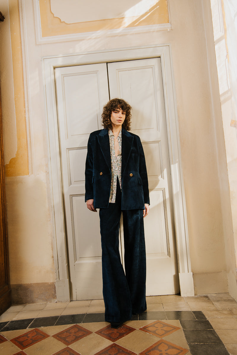 Monroe Double Breasted Corduroy Blazer