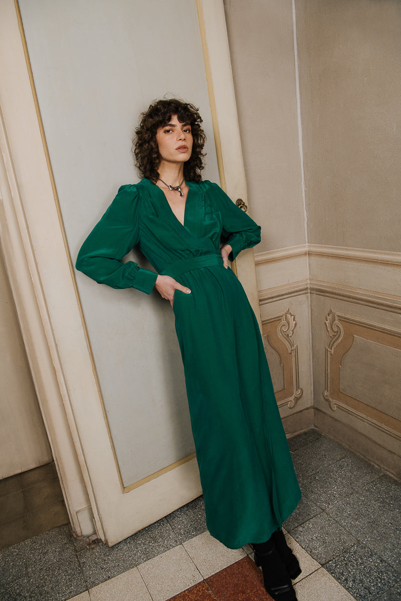 Prescott Wrap Full Length Dress