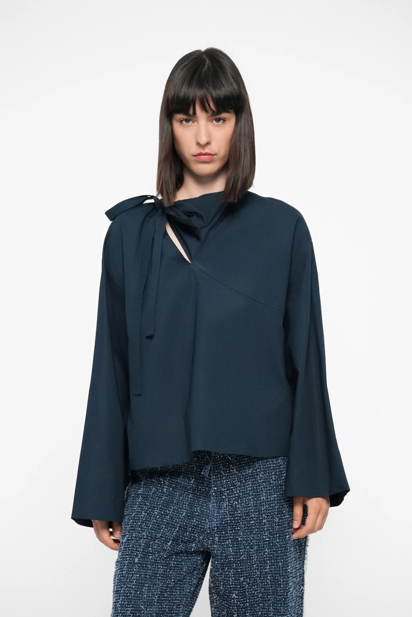 Sivie Solid Cotton Blouse