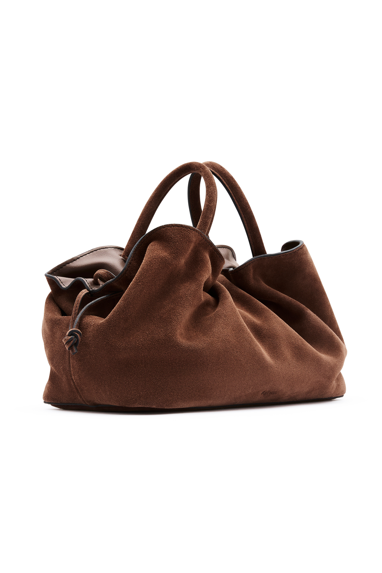 Mila Brown Suede Medium Tote