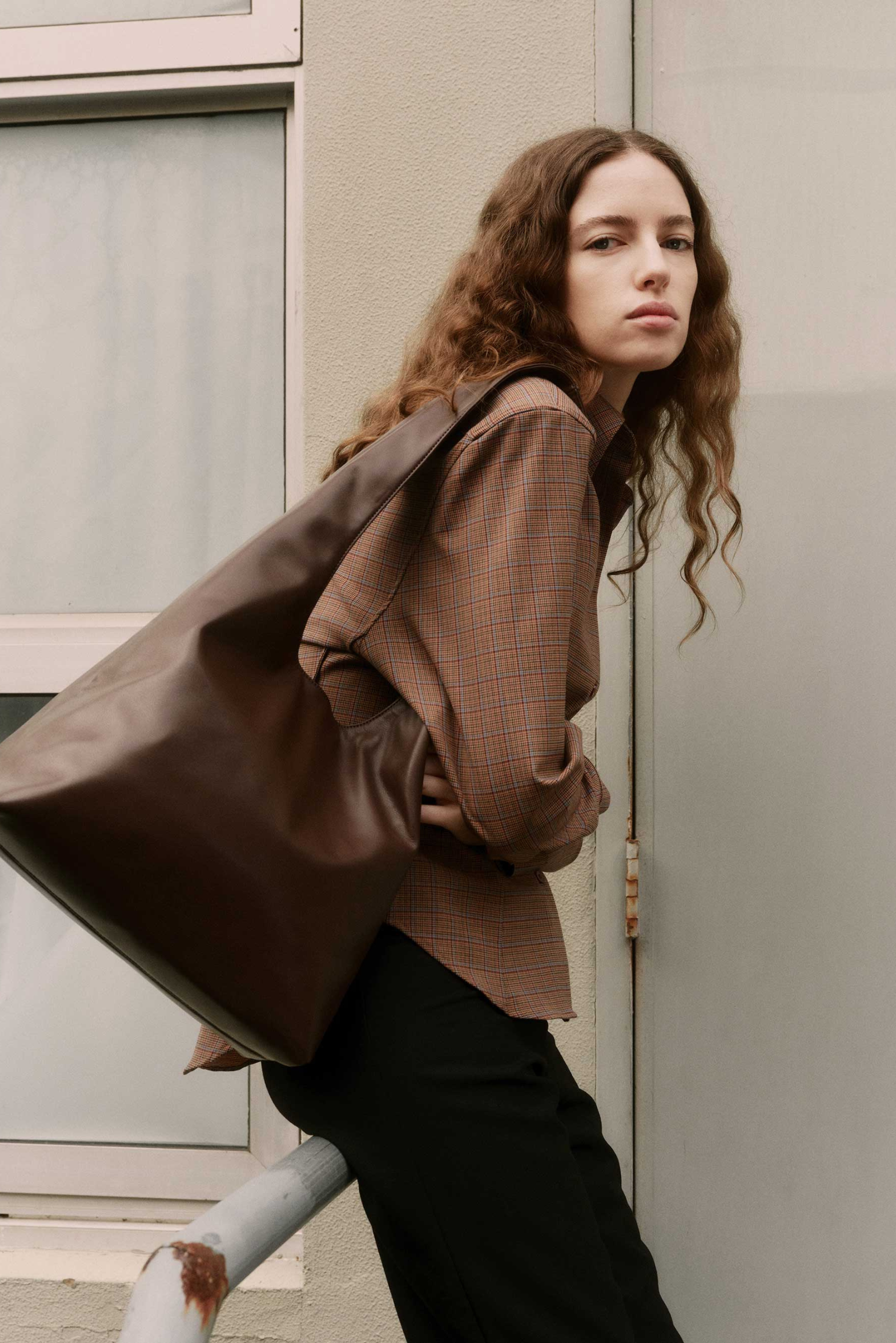 Louie Dark Brown Hobo Tote